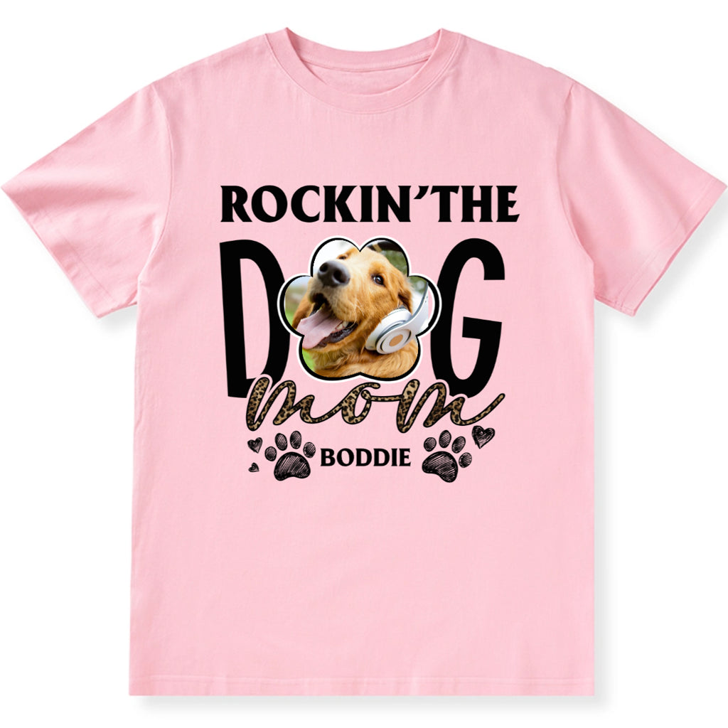 Rockin' Dog Mom - Personalized Custom Unisex T-Shirt