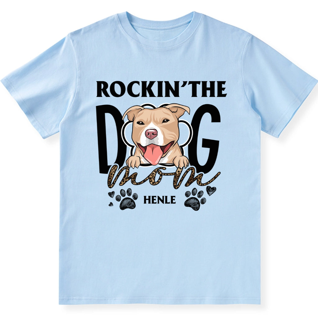 Rockin' Dog Mom - Personalized Custom Unisex T-Shirt