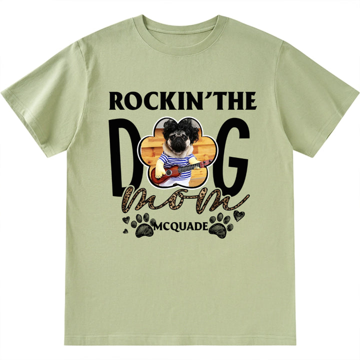 Rockin' Dog Mom - Personalized Custom Unisex T-Shirt