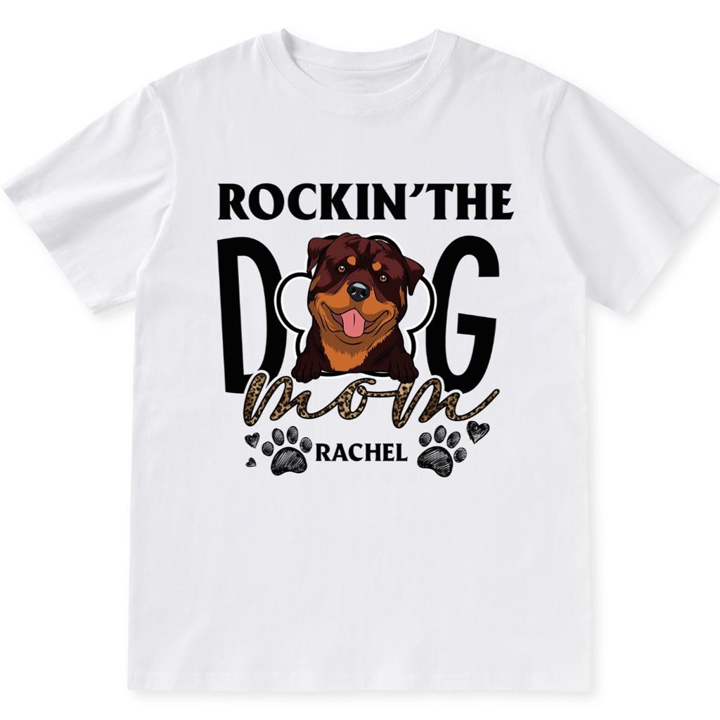 Rockin' Dog Mom - Personalized Custom Unisex T-Shirt