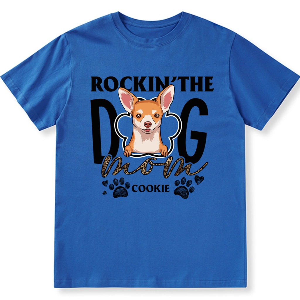 Rockin' Dog Mom - Personalized Custom Unisex T-Shirt