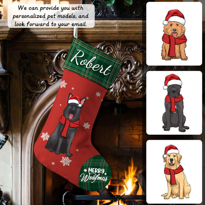 Sending You Dog And Kisses This Christmas - Personalized Christmas Stocking Dogs