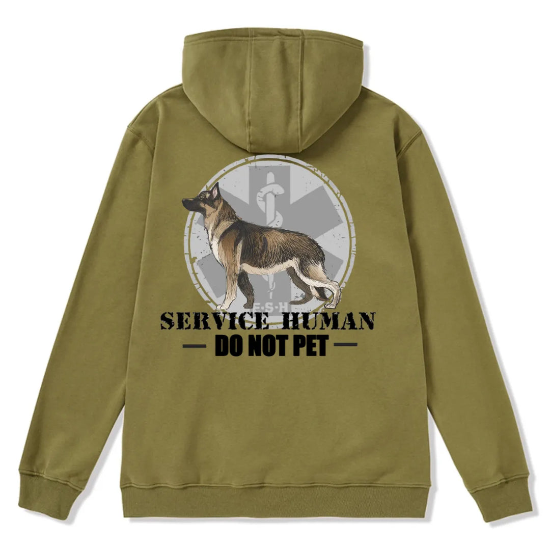 Service Human, Do Not Pet 13 - Personalized Custom Zipper Hoodie