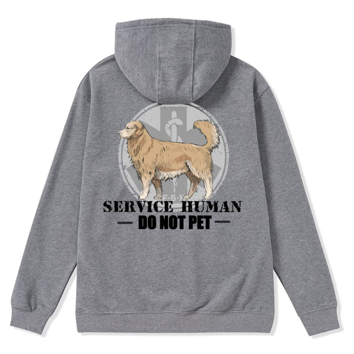 Service Human, Do Not Pet 13 - Personalized Custom Zipper Hoodie