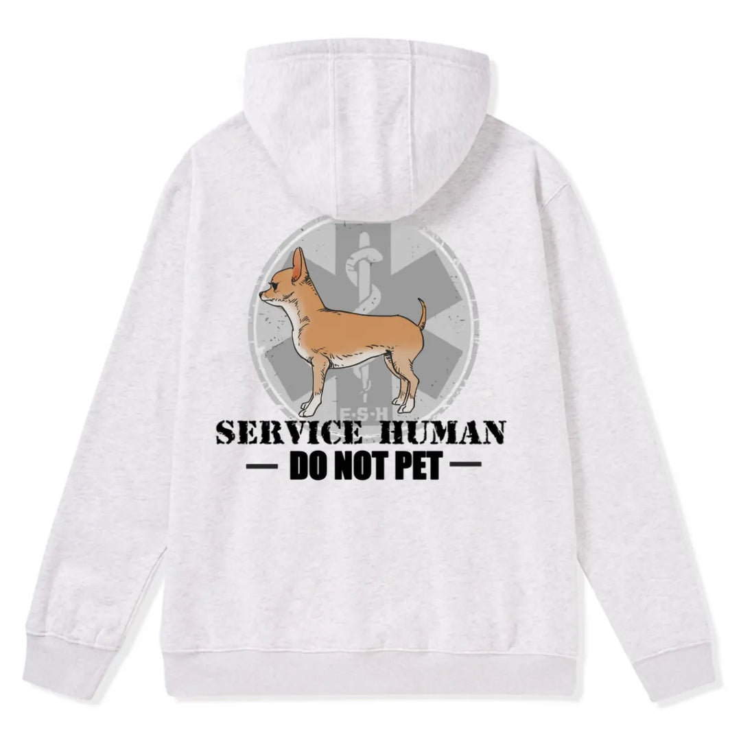 Service Human, Do Not Pet 13 - Personalized Custom Zipper Hoodie