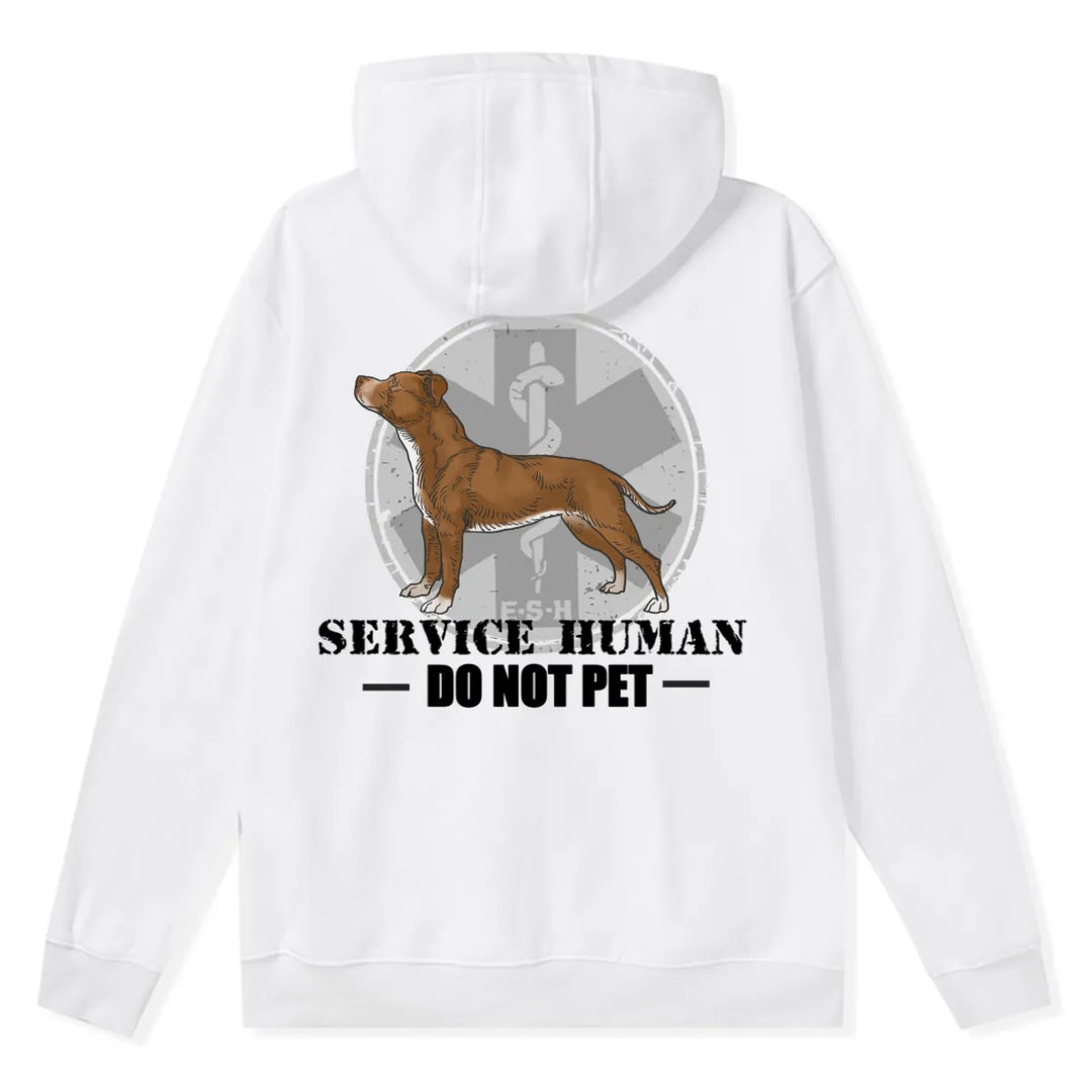 Service Human, Do Not Pet 13 - Personalized Custom Zipper Hoodie