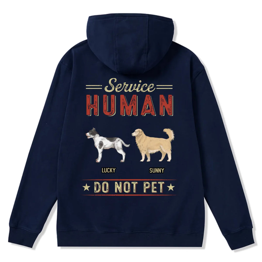 Service Human, Do Not Pet 8 - Personalized Custom Zipper Hoodie