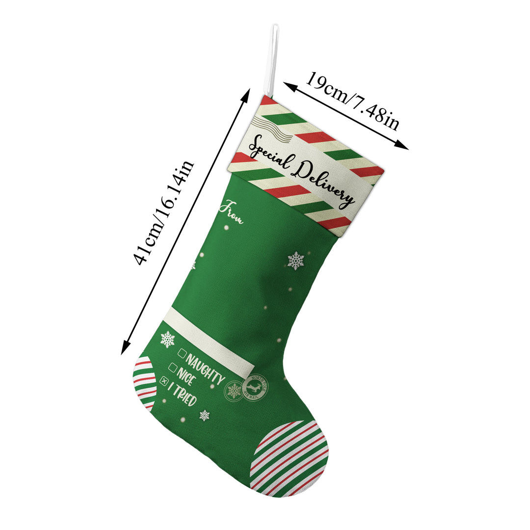 Special Delivery To Santa - Personalized Christmas Stocking Dogs