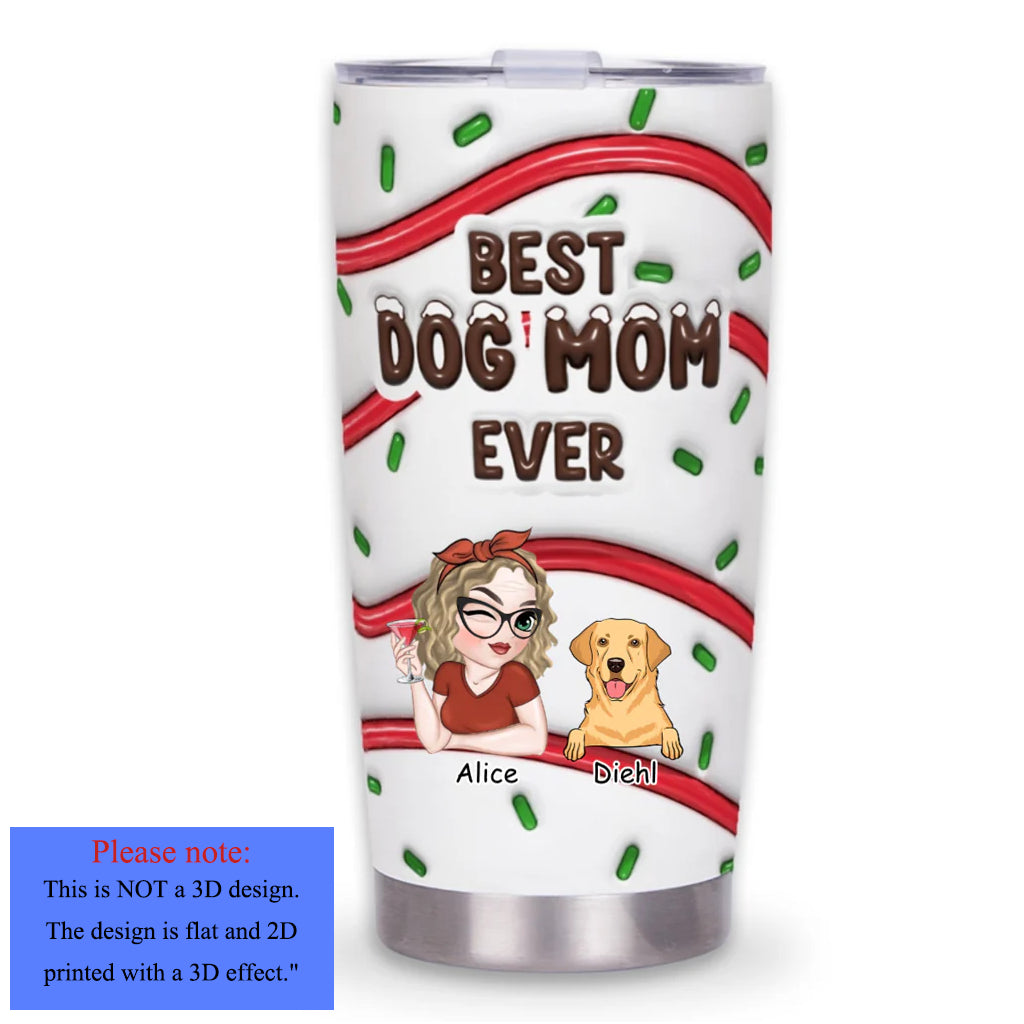 Special Edition Christmas：Best Dog Mom Cake - Personalized Custom Christmas Tumbler