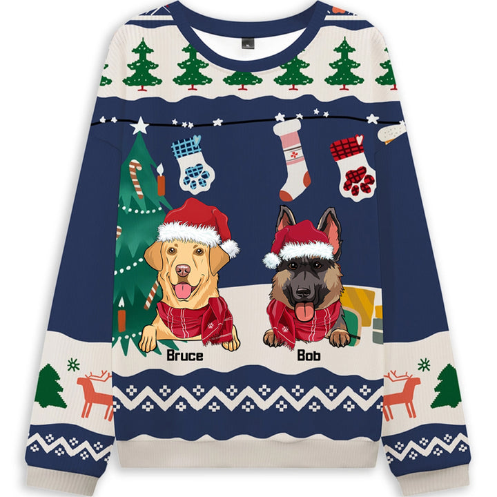 Paw Pet Winter - Personalized Custom Christmas Ugly Sweatshirt