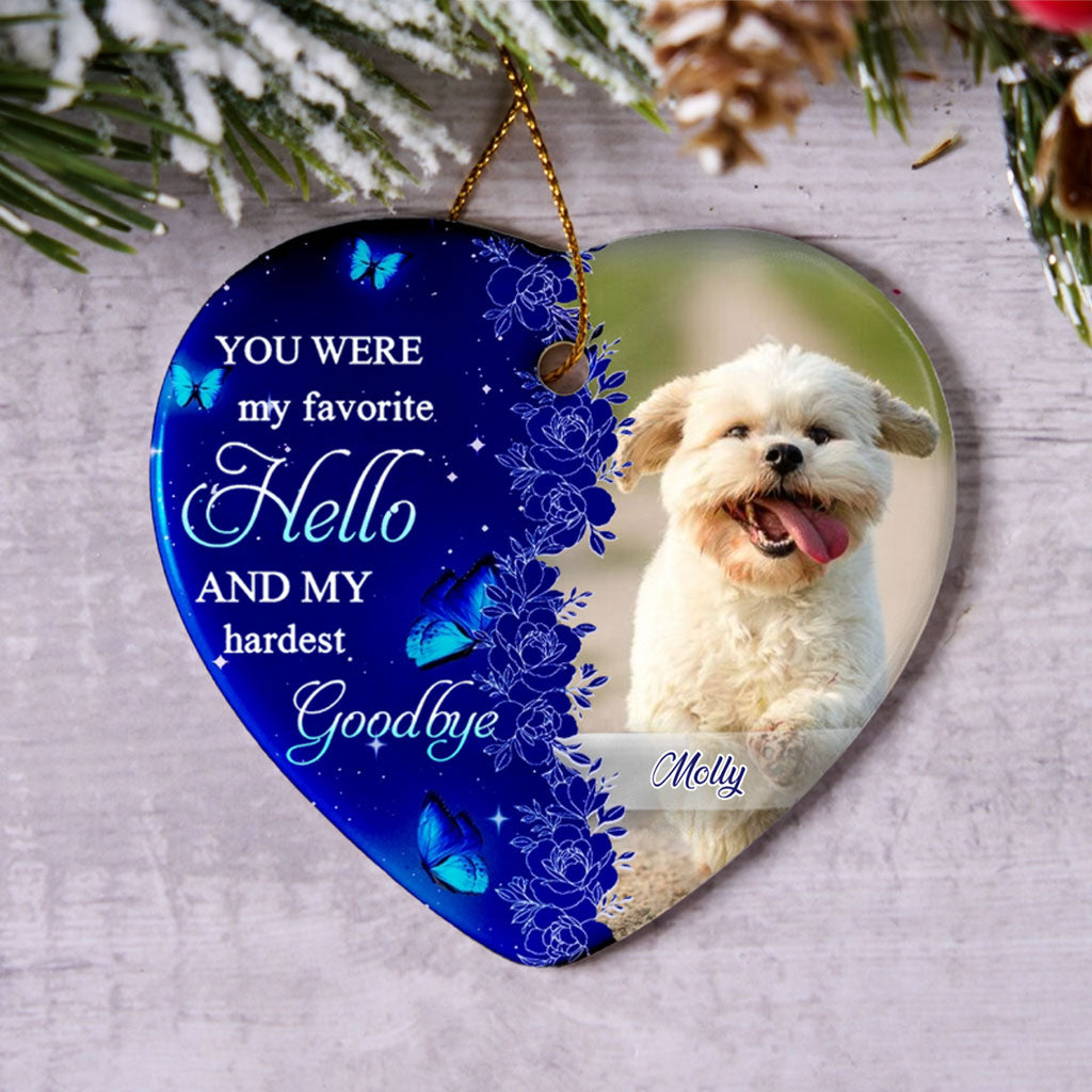 The Hardest Goodbye - Personalized Custom Photo Ornament