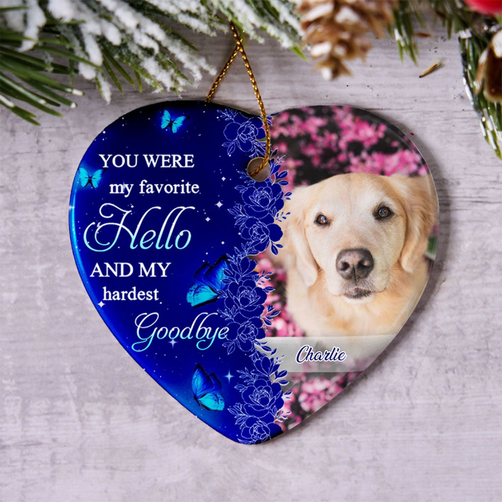 The Hardest Goodbye - Personalized Custom Photo Ornament