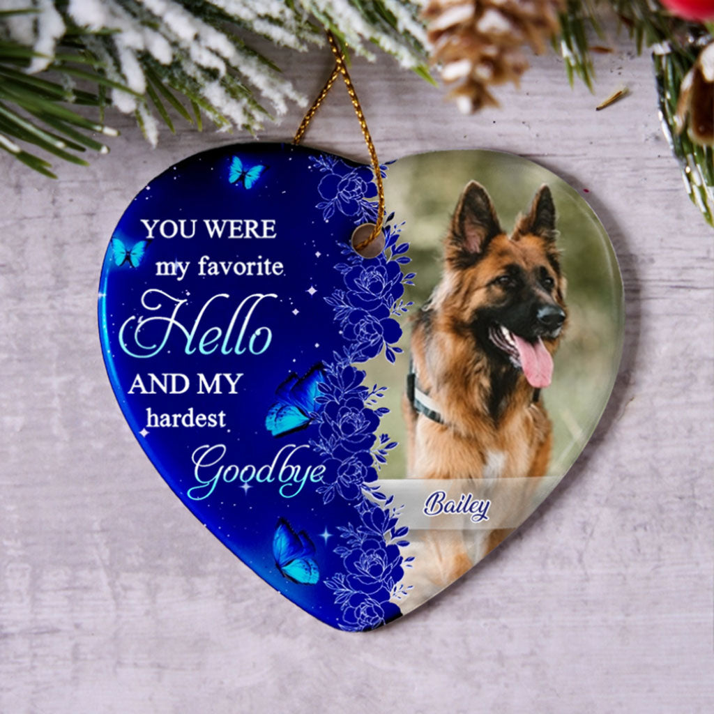 The Hardest Goodbye - Personalized Custom Photo Ornament