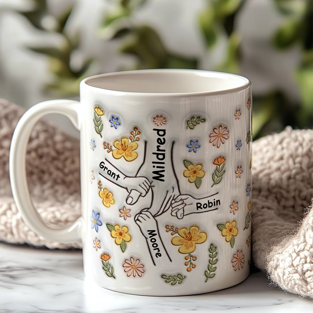 The Heart Of The Family - Personalized Custom Coffee Mug