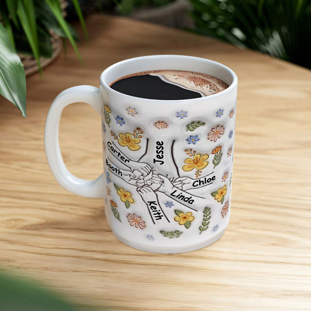 The Heart Of The Family - Personalized Custom Coffee Mug