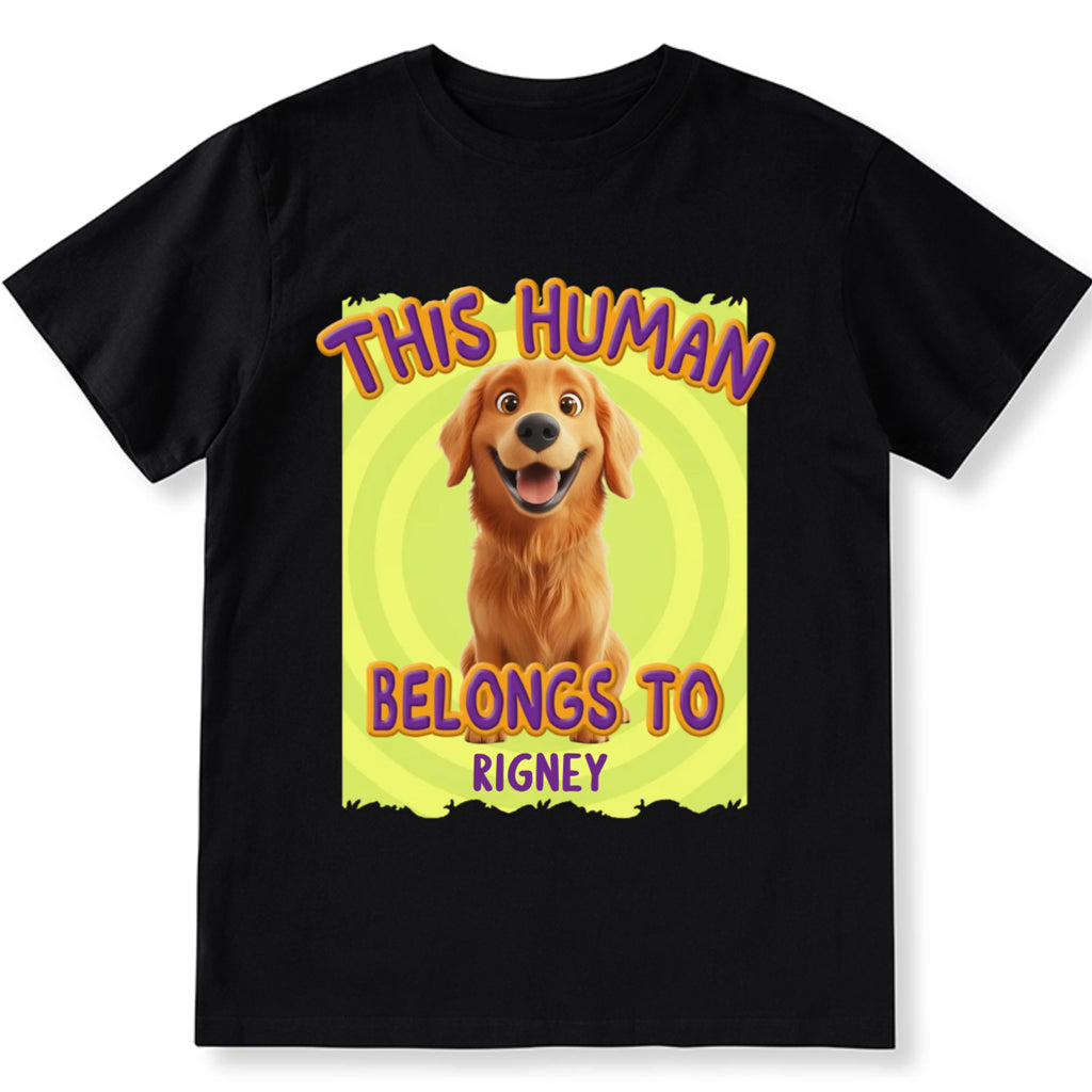 This Human Belongs To Us Cartoon - Personalized Custom Unisex T-Shirt