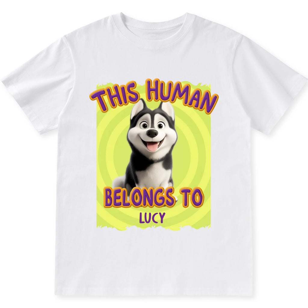 This Human Belongs To Us Cartoon - Personalized Custom Unisex T-Shirt