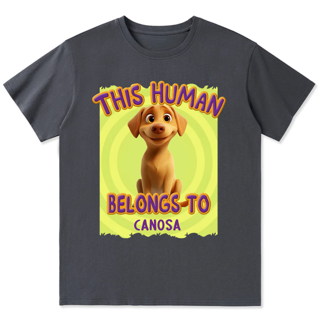 This Human Belongs To Us Cartoon - Personalized Custom Unisex T-Shirt