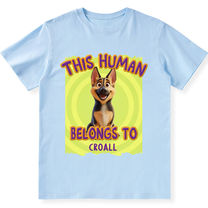 This Human Belongs To Us Cartoon - Personalized Custom Unisex T-Shirt