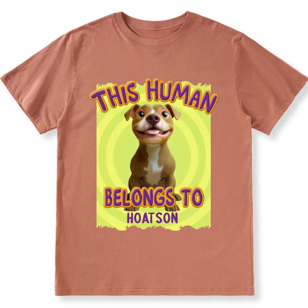 This Human Belongs To Us Cartoon - Personalized Custom Unisex T-Shirt