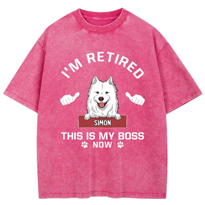 This Is My Boss - Personalized Custom Washed T-shirt