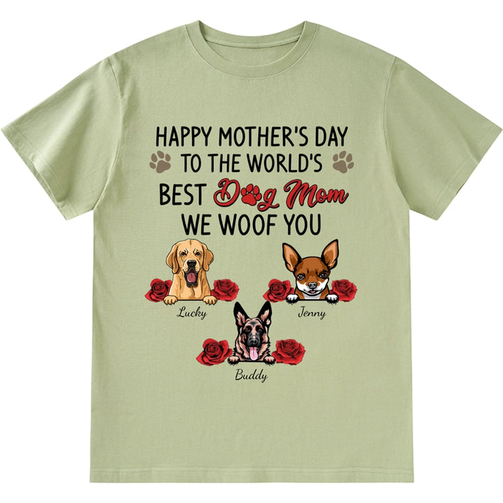 To The World's Best Dog Mom - Personalized Custom Unisex T-Shirt