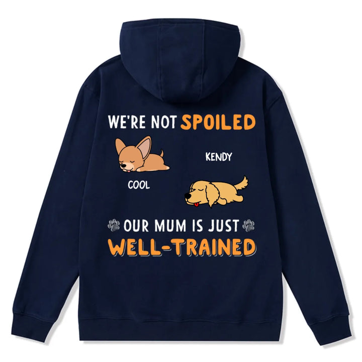 We Are Not Spoiled Our Dad Is Just Well-Trained - Personalized Custom Zipper Hoodie