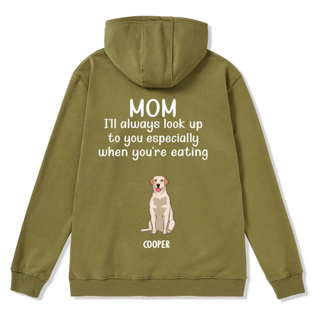 When You're Eating - Personalized Custom  Zipper Hoodie