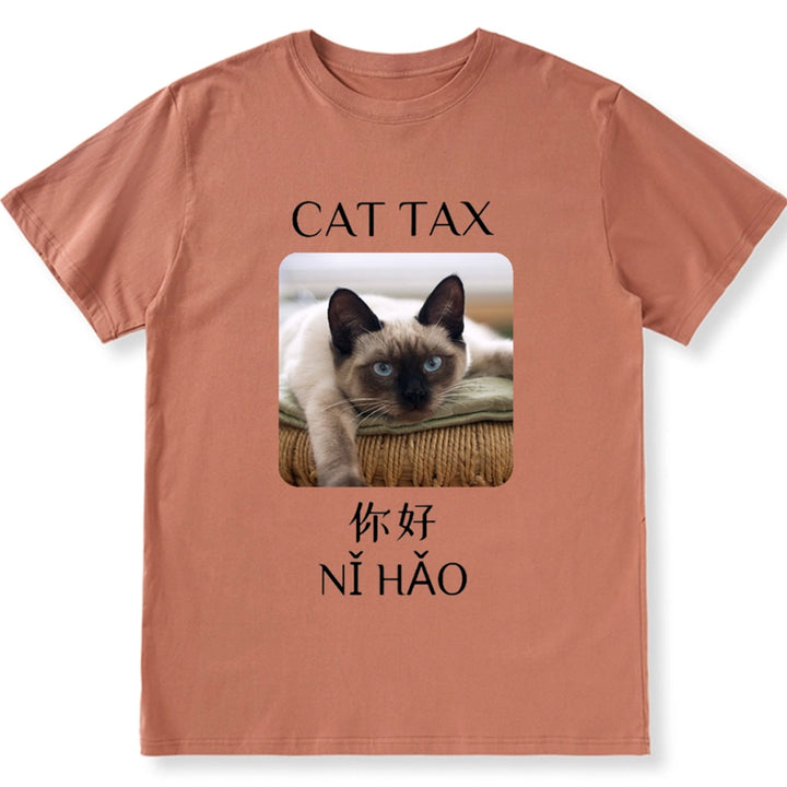 Cat Tax Dog Tax- Personalized Custom Photo Unisex T-shirt