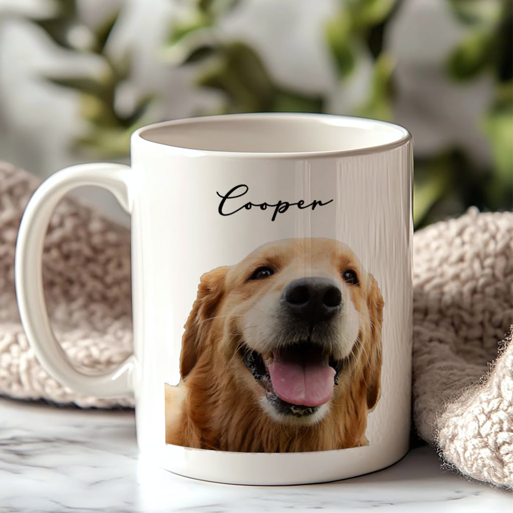 Custom Photo Our Human Servant - Personalized Custom Coffee Mug