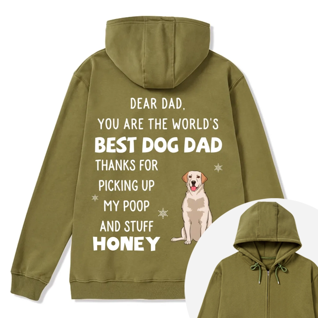 Thank You Dad/Mom - Personalized Custom Zipper Hoodie