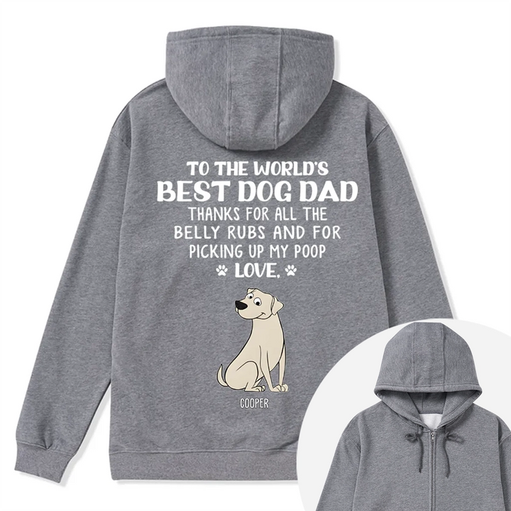 Best Dog Mom/Dad 1 - Personalized Custom Zipper Hoodie