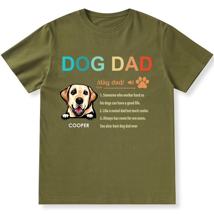 Dog Dad Definition - Personalized Custom Unisex T-shirt