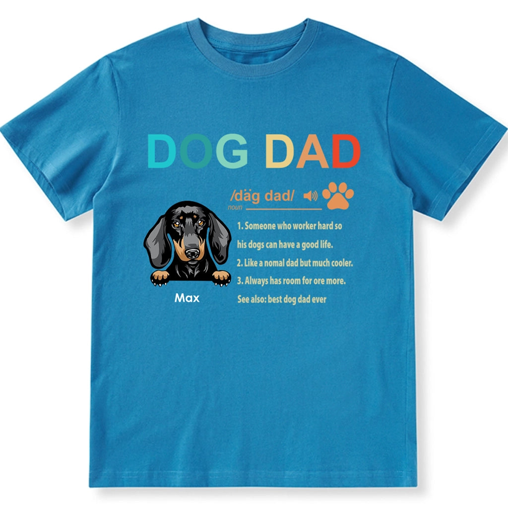 Dog Dad Definition - Personalized Custom Unisex T-shirt