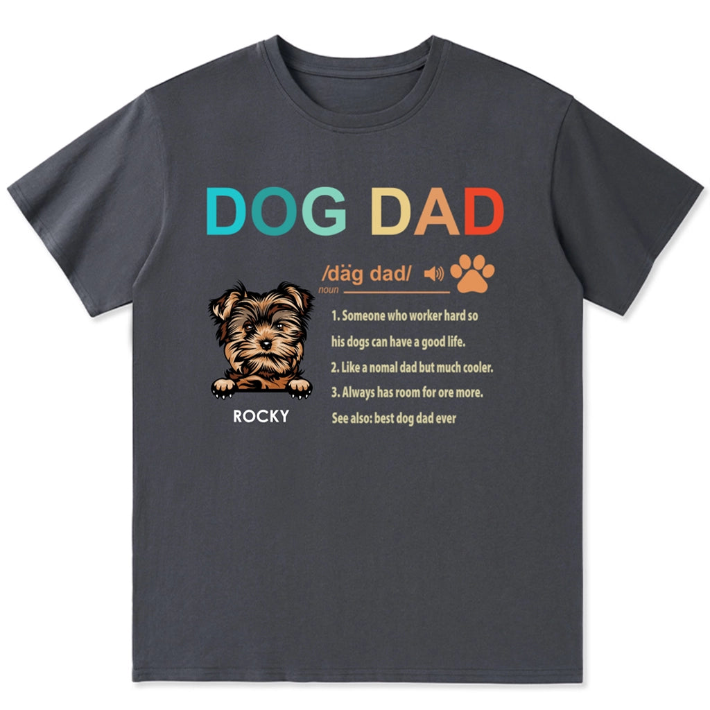 Dog Dad Definition - Personalized Custom Unisex T-shirt