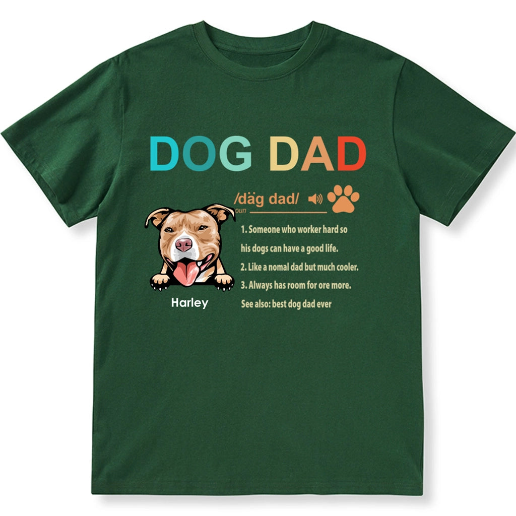 Dog Dad Definition - Personalized Custom Unisex T-shirt