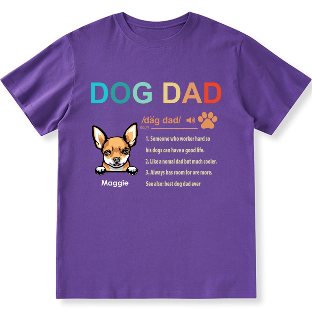 Dog Dad Definition - Personalized Custom Unisex T-shirt