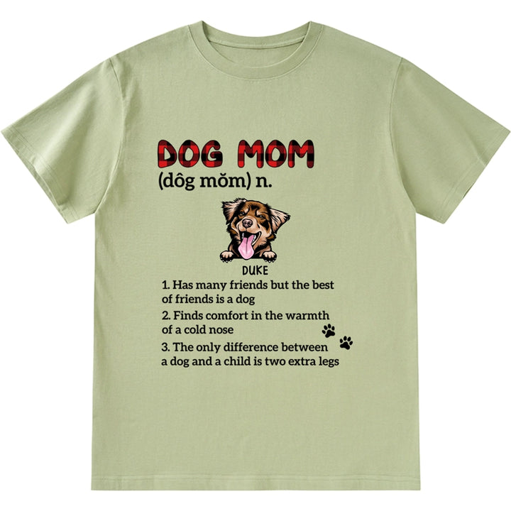 Dog Mom Plaid - Personalized Custom Unisex T-shirt