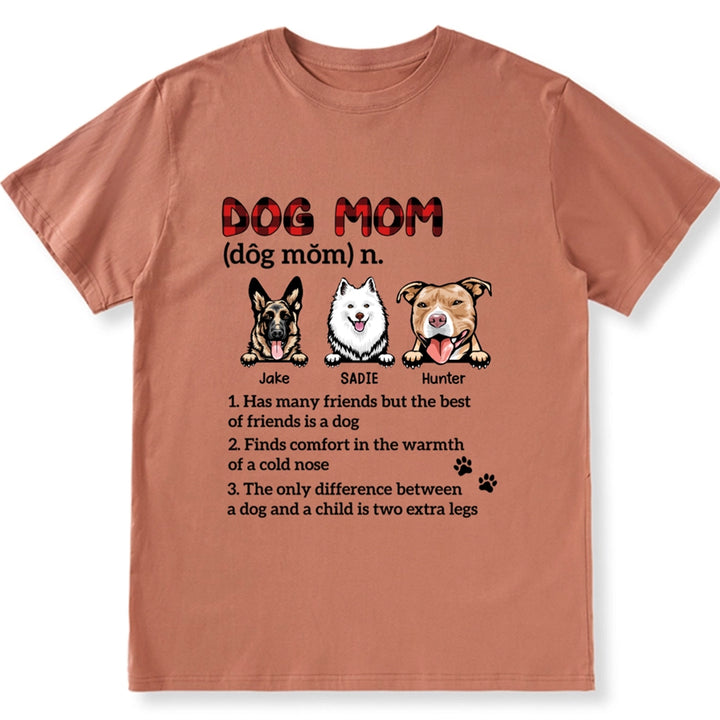 Dog Mom Plaid - Personalized Custom Unisex T-shirt