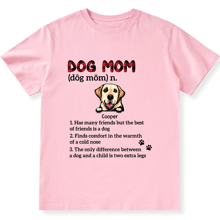 Dog Mom Plaid - Personalized Custom Unisex T-shirt