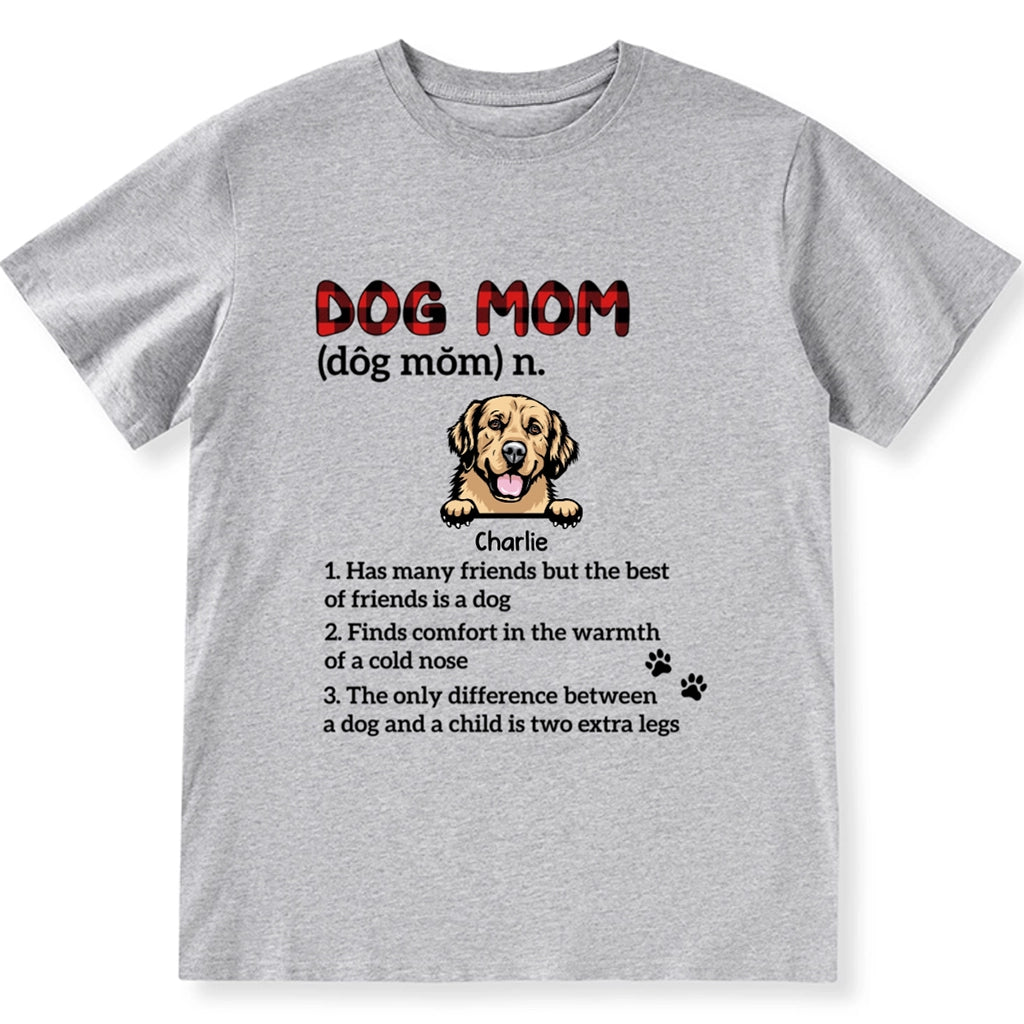 Dog Mom Plaid - Personalized Custom Unisex T-shirt