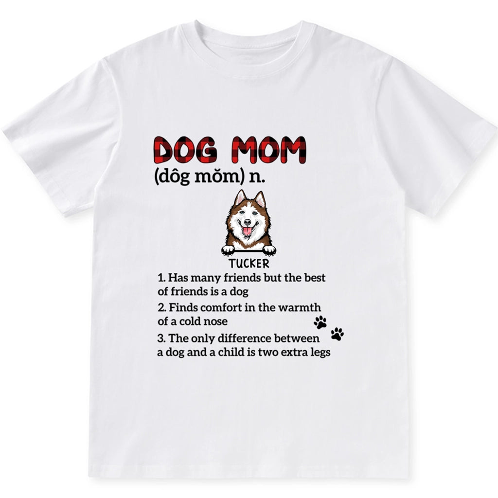 Dog Mom Plaid - Personalized Custom Unisex T-shirt