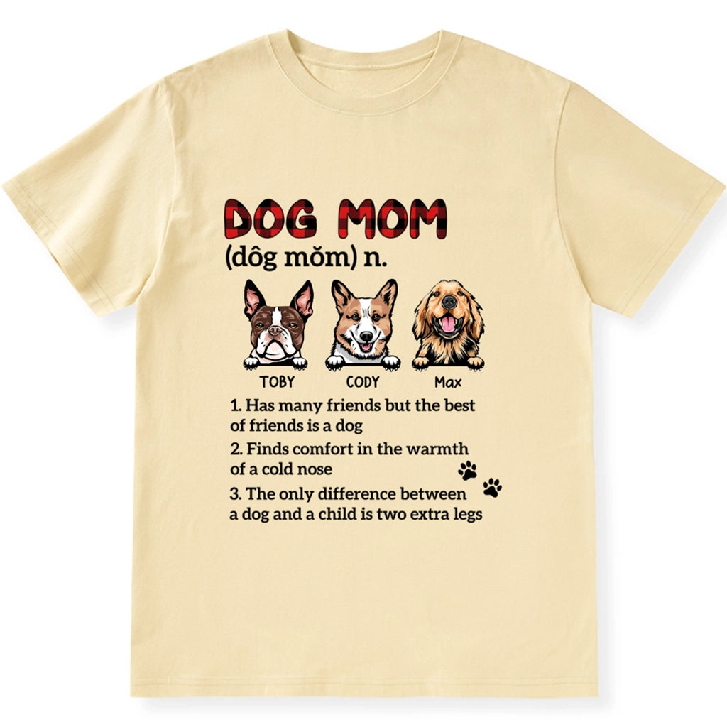 Dog Mom Plaid - Personalized Custom Unisex T-shirt