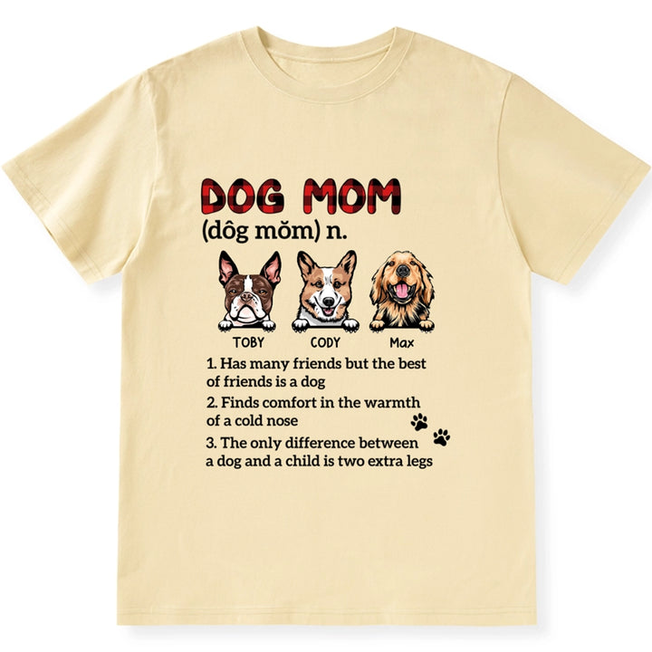 Dog Mom Plaid - Personalized Custom Unisex T-shirt