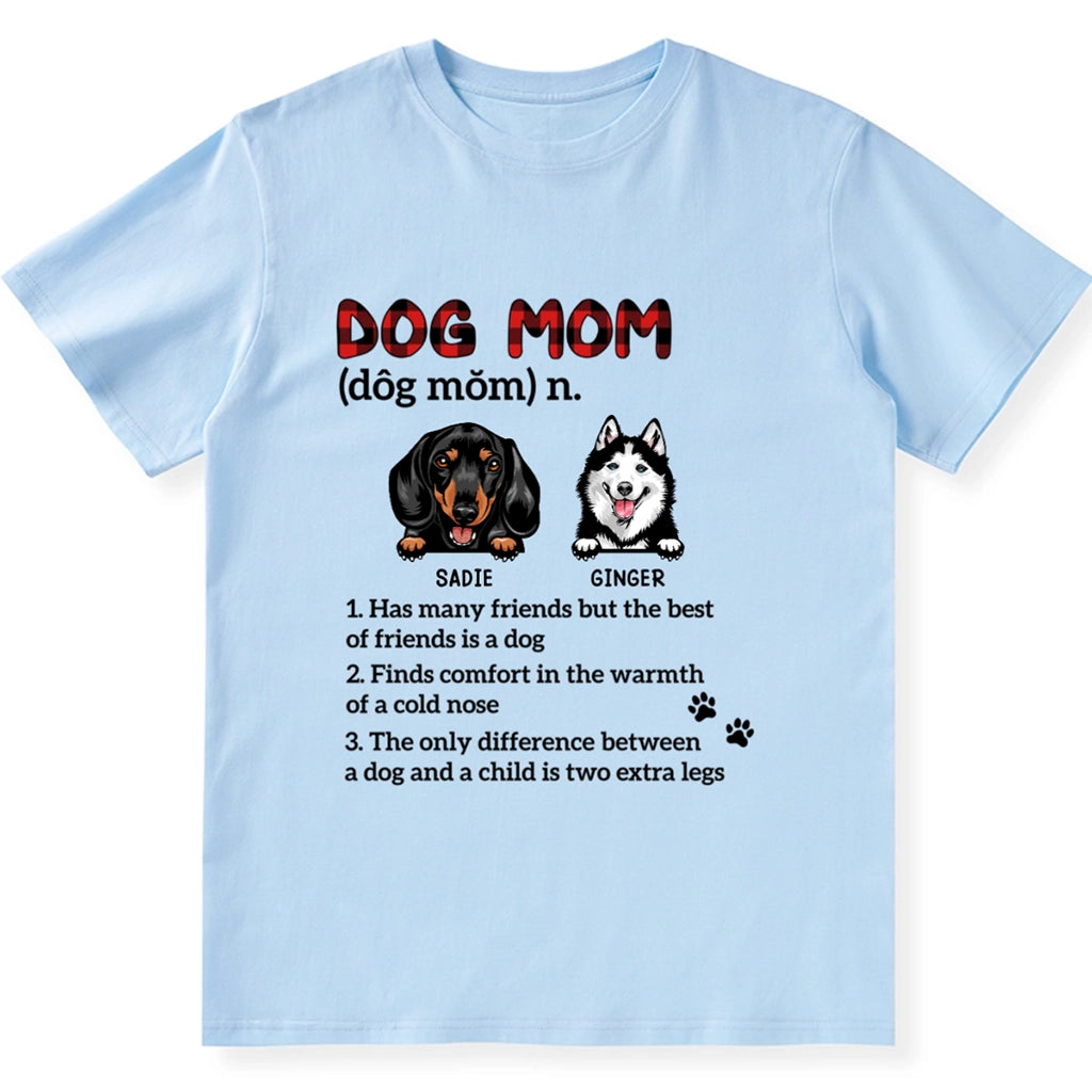 Dog Mom Plaid - Personalized Custom Unisex T-shirt