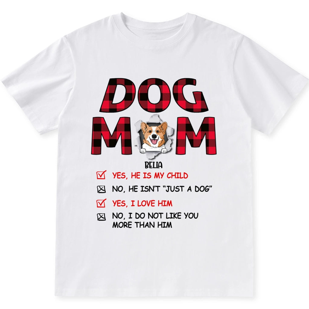 Floral Dog Mom - Personalized Custom Unisex T-shirt