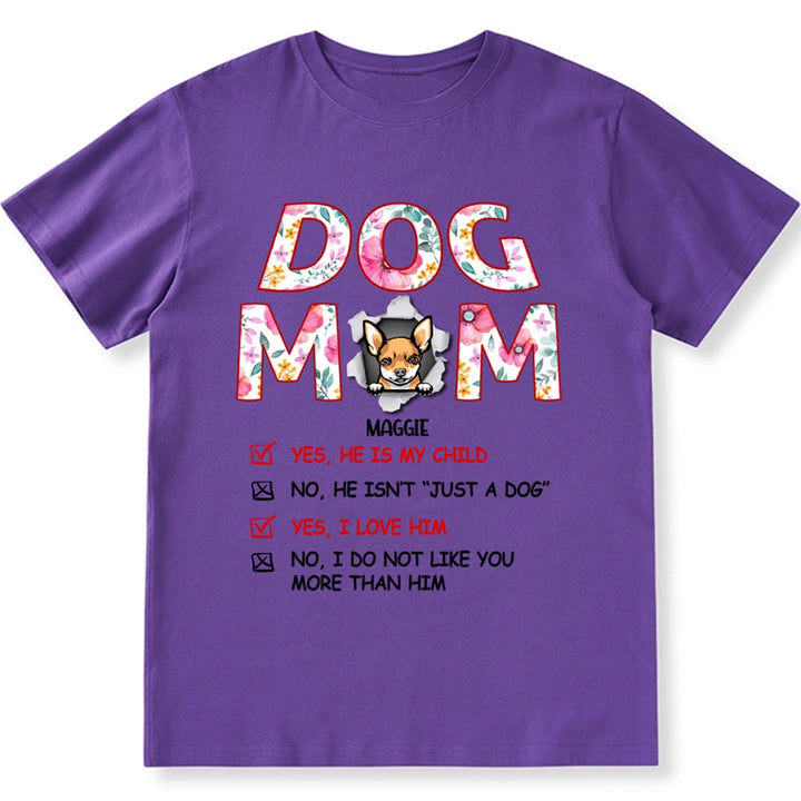 Floral Dog Mom - Personalized Custom Unisex T-shirt