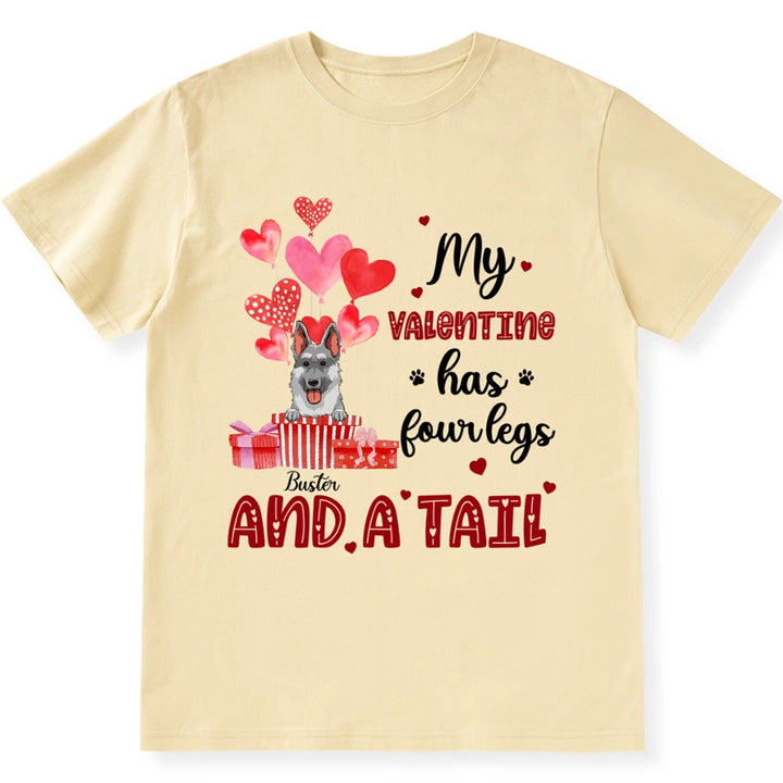 Four Legged Valentine - Personalized Custom Unisex T-shirt