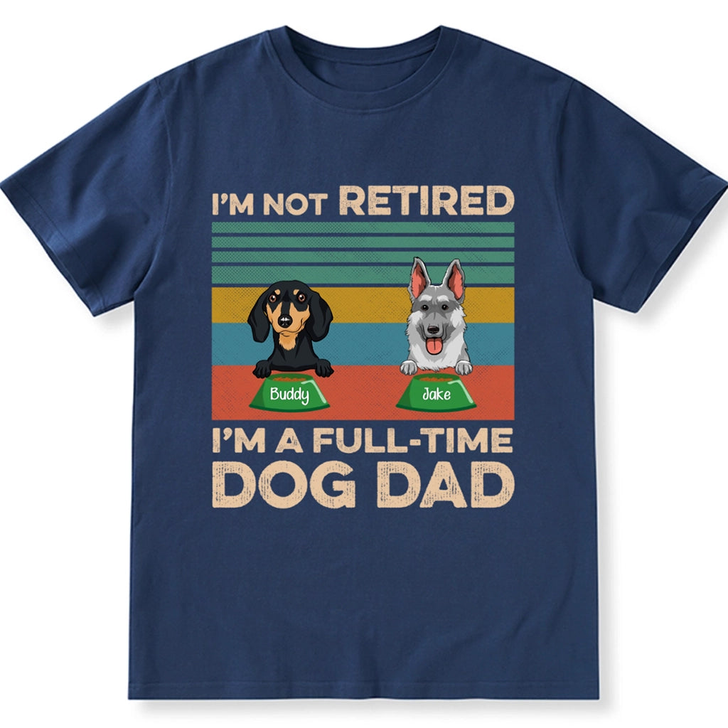 Full-Time Dog Dad Dog Mom - Personalized Custom Unisex T-shirt