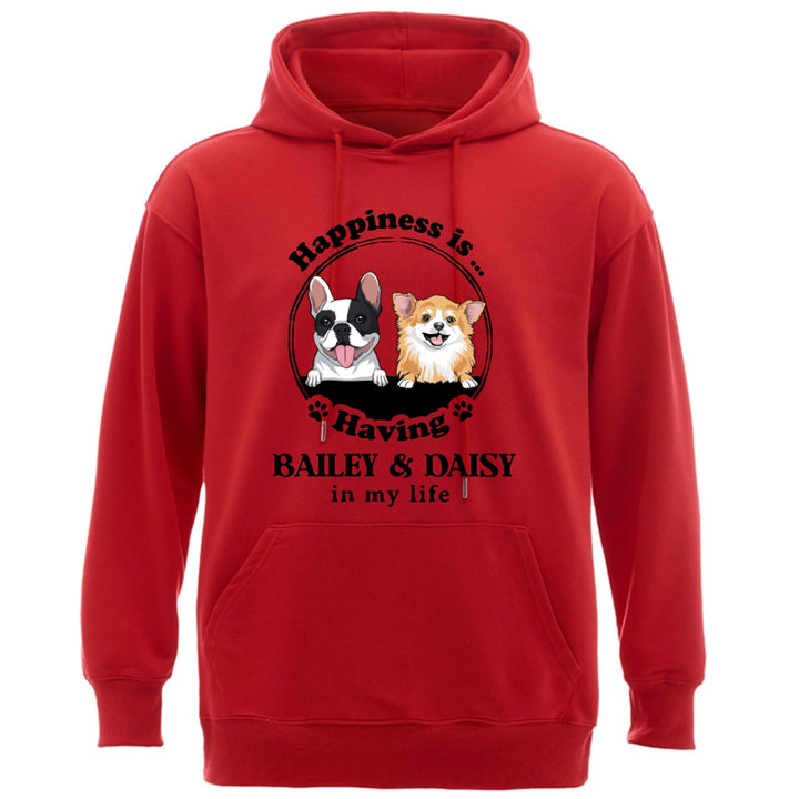 Happiness Is Having A Dog - Personalized Custom Hoodie